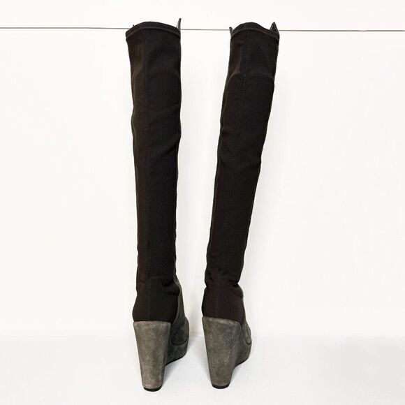 Stuart Weitzman Demiswoon Suede Wedge Heel Over The Knee Boots - Picture 5 of 9